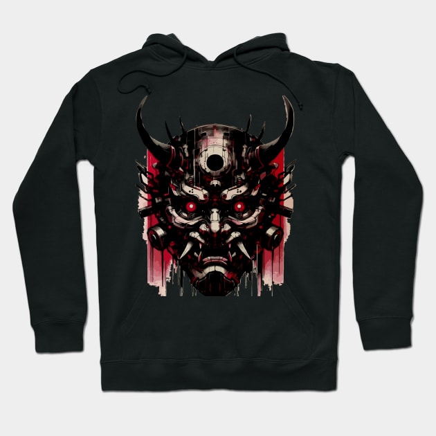 mecha oni Hoodie by otakupaletteart